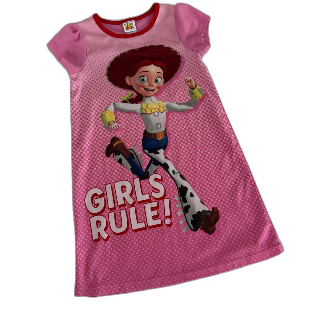 Y2K Disney Toy Story Girls 6 Jessie Cowgirl Nightgown Pajama Pink Girls Rule